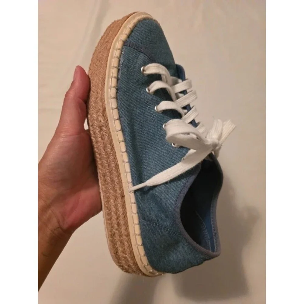 H&M Denim Espadrille Platform Sneakers EU 38 US 7.5